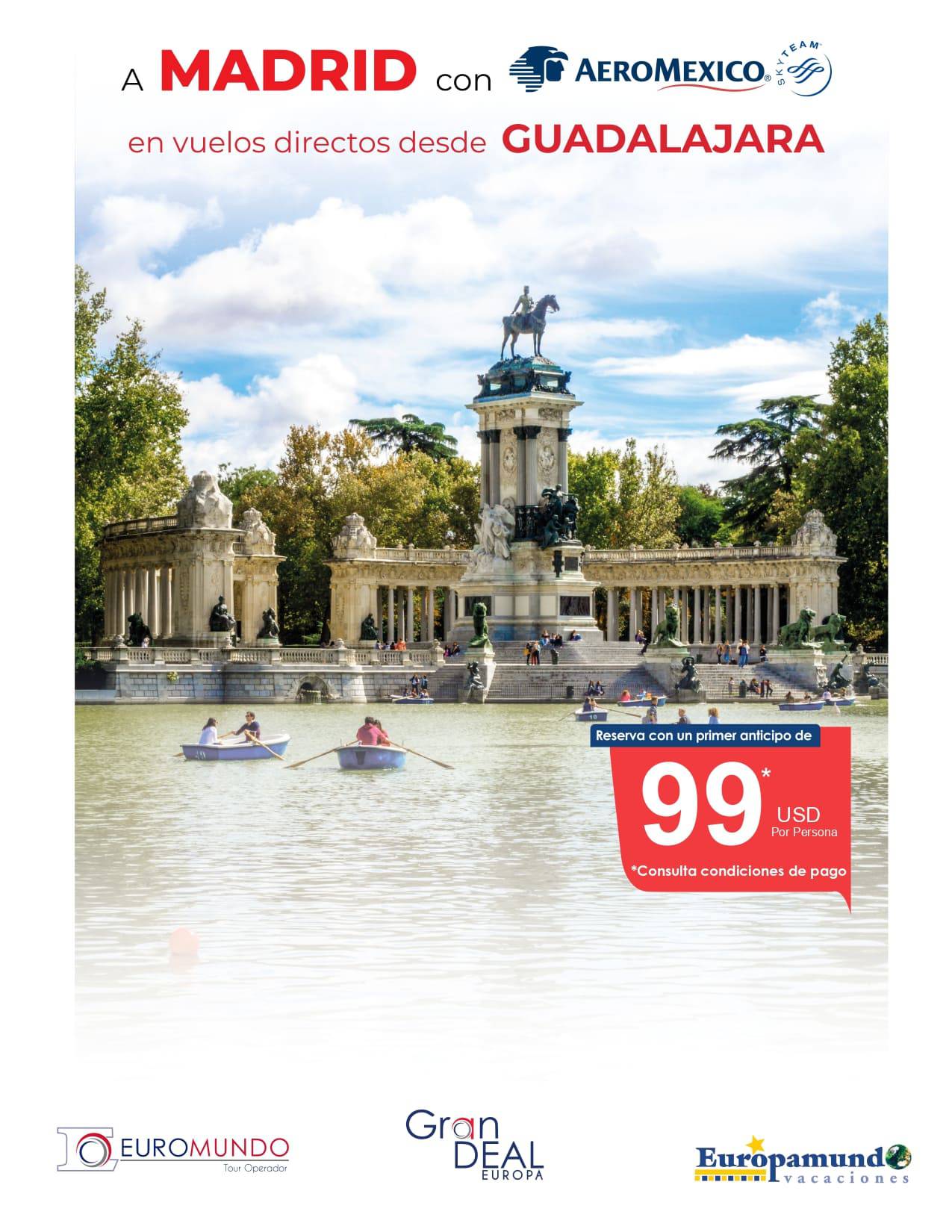 Vuelos Directos a Europa desde Guadalajara..